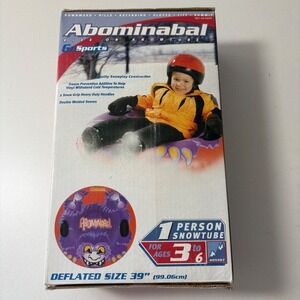 NEW Go Sports 39" Abdominal Ride On Snow Tube 1 Person 2 Snow Grip Handles